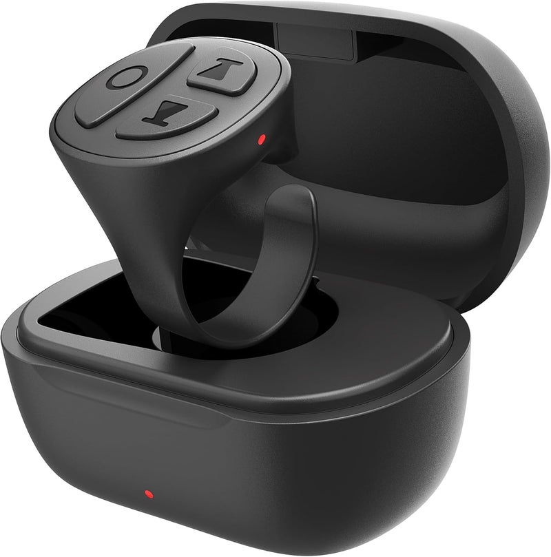 STDFORU TikTok Scrolling Ring, Bluetooth Camera Remote Control, Scrolling Ring for iPhone,TIK Tok, iPad, Android (Black) - Image 1